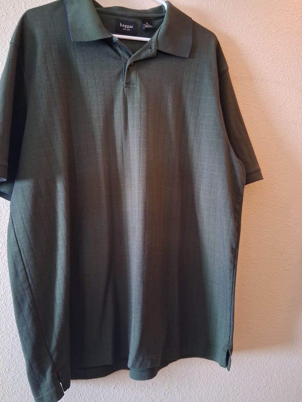 Haggar Men's Dark Green Polo Shirt Sz XL